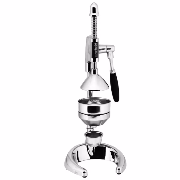 Hefboom-citruspers - RVS AISI304 - met zeefinzet - BxDxH 225x190x485mm