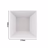 (6 pcs) Dessert Bowl - Porcelain - square - 300x300mm - Depth: 50mm - White