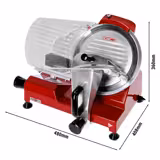 Gıda Dilimleme Makinesi - Yatık Tip - 150W - Bıçak: Ø 250mm - Kırmızı