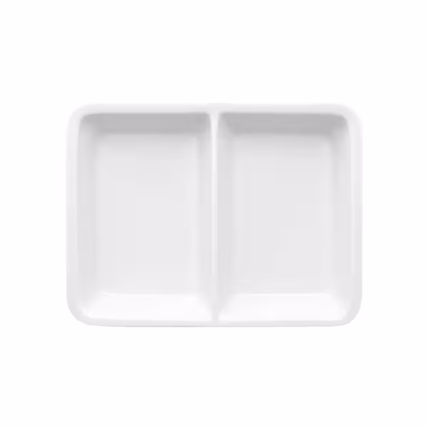 (12 pieces) THERMO FUTURE BOX | Menu plate - Rectangular - 2-part - White