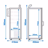 Defumador - Manual - 4 grelhas - 410x450mm