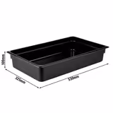 (6 pcs) Polycarbonate Container GN 1/1- Black - 13L -Depth: 100mm