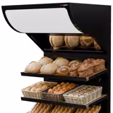 Broodstelling MADRID - 900mm - met 3 schappen - Mat zwart