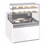 Comptoir vitrine réfrigérée - 998x985mm - +4/+8°C - 1 porte - 2 étagères - Vitre droite