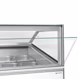 Glassdisk (golvmodell) ADAM - 1 723 mm - Ventilerad (fläktkyld) - med LED‑belysning; uppvärmt frontglas/värmeglas - för 18x 5 liter eller 12x 7 liter glasskantiner - tippbar front - Vit