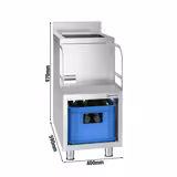 Banco cocktail - 400x590mm - con vasca & ripiano per frullatore da bar