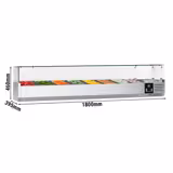 Opzetkoelvitrine PREMIUM - 1800x395mm - 8x GN 1/3