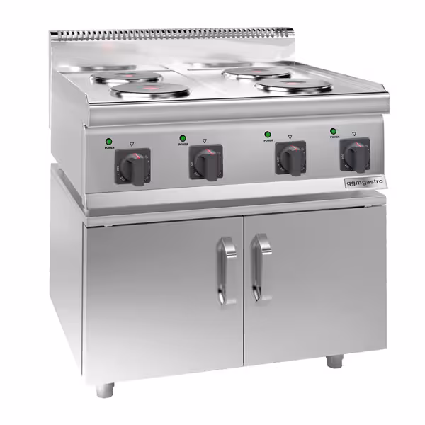 Elspis - 4x runda plattor (8 kW) - inkl. Underskåp med 2 dörrar