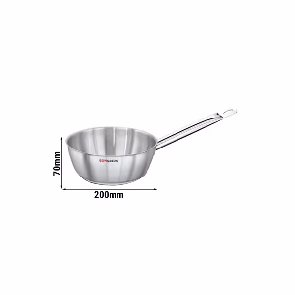 Conical Sauté Pan - Stainless Steel - 1.9L - Ø 200mm - Height: 70mm - Induction Compatible