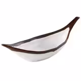 (6 adet) Kase - Melamin - CROCKER - 170ml - 305x100mm - Derinlik:75mm - Beyaz/Kahverengi