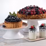 (6 pcs) Etagere / Buffet Stand - FRIDA - rotating - Melamine - White - square - Height: 80mm - suitable for FRIDA bowls & trays