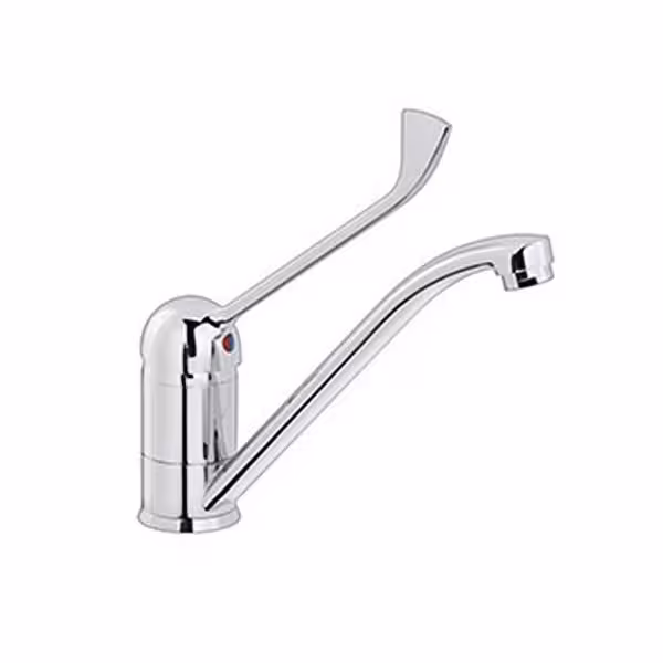 Enkelgats mengkraan 2000 - met 1-gats monobloc, tafelmodel, zwenkuitloop, eengreeps, G3/8 - 240mm
