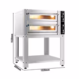 Commercial Electric Pizza Oven – 6+6 x 30 cm (Wide) – Manual – Incl. Stand