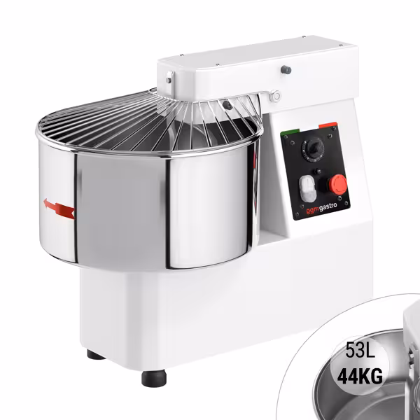 Deegkneedmachine / Spiraalkneder - 53L / 44kg deeg - vaste kom - met timer - 400V