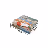 (100 piezas) Caja de pizza Kraft NYC Positano - 24 x 24 x 4 cm