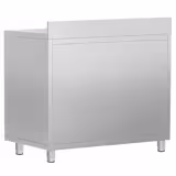 Werkkast - voor koffiemachine - 1000x600mm - met 2 laden, 1 deur, 1 afvalbak & opstaande rand