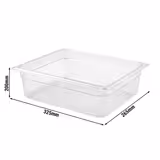 (6 stuks) Polycarbonaat GN-bak GN 1/2 - transparant - 11,7 liter - Diepte: 200mm
