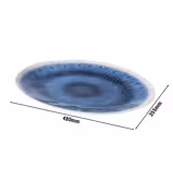 (6 pcs) Serving Tray - BLUE OCEAN - Melamine - 480x355mm - Height: 30mm - Blue/White