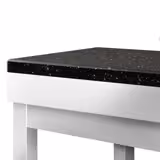 Edelstahl Arbeitstisch PREMIUM - 1000x700mm - mit Grundboden - inkl. Granitarbeitsplatte