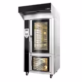 Roterende heteluchtoven op gas voor bakkerij - Touch - 10x EN 600x400 - incl. afzuigkap & rijskast