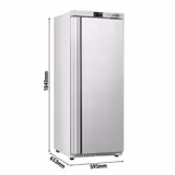 Voorraadkoelkast RVS ECO - 400l - met 1‑deurs dichte deur & 4 roosters - binnenzijde kunststof