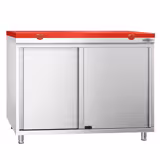 Armário de Trabalho PREMIUM - 1000x700mm - com portas de correr - incl. tábua de corte Vermelho