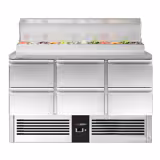 Saladette PREMIUM - 1368x700mm - 6 lades - voor 8x GN 1/6
