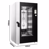 Commercial Combi Steamer – Touch Control – 20 × GN 1/1 – Including Cleaning System & Temperature Probe