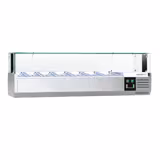 Countertop Prep Well / Refrigerated Topping Unit PREMIUM - with LED Lighting - 1500x335mm - 7x GN 1/4