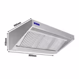 Nástěnná digestoř s motorem - 1 800 mm - Regulátor, filtr a osvětlení - hloubka 900 mm