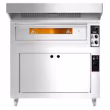 Elektromos pizzakemence - 1420x1670x1610 mm - 9x Ø 33 cm - max. 400 °C - mechanikus - tart.: Motorházfedél - 0,85 m - motorral és kondenzátorral; Kelesztőszekrény, 12x EN 60 x 40 cm