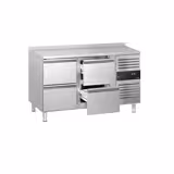 Balcão refrigerado ECO - 1360x700mm - 205L - 4 gavetas - GN 1/1 - com ressalto traseiro; 2 a 8°C; frio ventilado