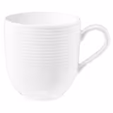 (6 pieces) SELTMANN WEIDEN | Blues Tulip Porcelain Coffee Mug with Handle – 280 ml - White