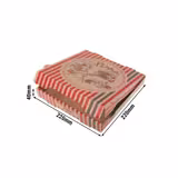 (100 pcs) Pizza Box - PIZZABÄCKER - 22.0x22.0x4.0cm