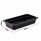 (6 unid) Recipiente GN 1/3 em policarbonato - transparente - 2,4L - Profundidade:65mm