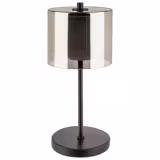 Asztali lámpa - ANTON MINI - akkumulátoros - 3 fokozatban dimmelhető - Ø 120 mm - fekete
