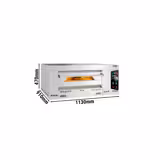 Forno a gas per pizza - 1130x910mm - 4 pizze Ø34cm - 450°C - Meccanico