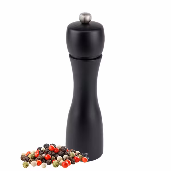 (6 bucăți) PEUGEOT | TAHITI - Râșniță de piper - Lemn - Negru mat - Înălțime: 200mm