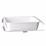 (6 stuks) GN 1/2 schaal - CASCADE - Melamine - 3,65L - 325x265mm Diepte:75mm - stapelbaar - Wit