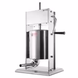 Máquina manual para rellenar salchichas y churros - 7 litros - acero inoxidable - incl. 4 accesorios para rellenar salchichas y 3 accesorios para churros