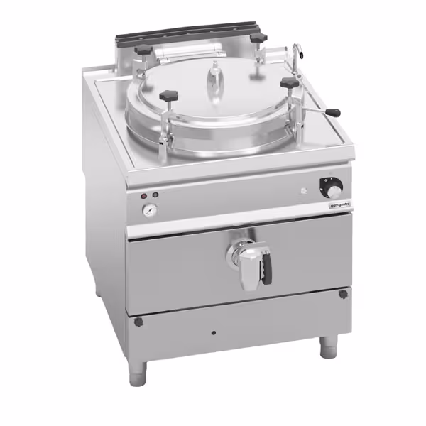 Gas Druck Kochkessel - 100 Liter - Indirekte Beheizung - 20,9 kW - mit Wasserzulauf & Ablasshahn