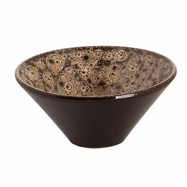(24 pcs) Dessert Bowl - SABANA - Stoneware - 100ml - round - Ø 100mm - Brown/White