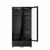 (2 pièces) Vitrine réfrigérée à boissons - 290 litres - design sans cadre - avec 2 portes vitrées et écran publicitaire