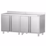 Arbeitsschrank - für Kaffeemaschine - 2000x600mm - mit 4 Flügeltüren & Aufkantung