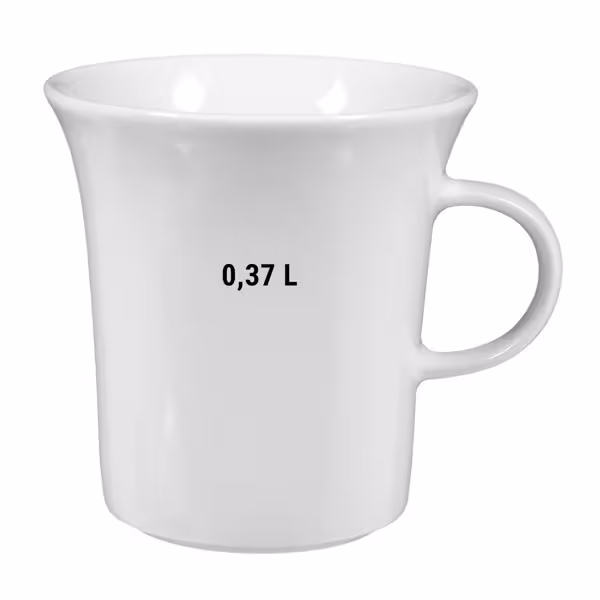 (6 Stück) SELTMANN WEIDEN | Milchkaffeetasse Kelch - 370ml - Weiß/Uni