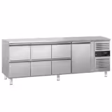 Mostrador refrigerado ECO - 2,2 x 0,7 m - con 1 puerta y 6 cajones 1/2