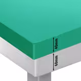 Table de travail inox PREMIUM - 1400 x 700 mm - avec tablette inférieure - incl. Planche à découper Verte