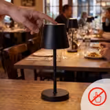 (4 unid) Candeeiro de mesa - MERLE MINI - recarregável sem fios - regulável em 3 níveis - Ø110mm - Ferrugem - IP54