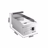 Elektro Bratplatte - mit Hartchrom-Beschichtung - 4,5 kW - Glatt