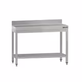 Edelstahl Arbeitstisch ECO - 1000x700mm - mit Grundboden & Aufkantung